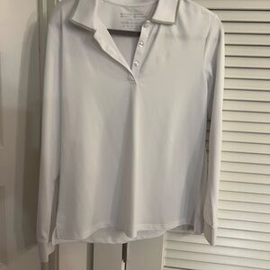 White Long Sleeve Polo Shirt
